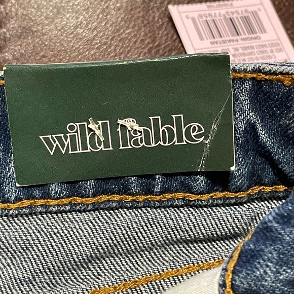 *NWT* Wild Fable Womens Sz 8 2.5” High Rise Rolled Cuffed Blue Y2K Jean Shorts - Picture 5 of 11